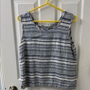Artisan Ny Navy and White Striped Tank Top